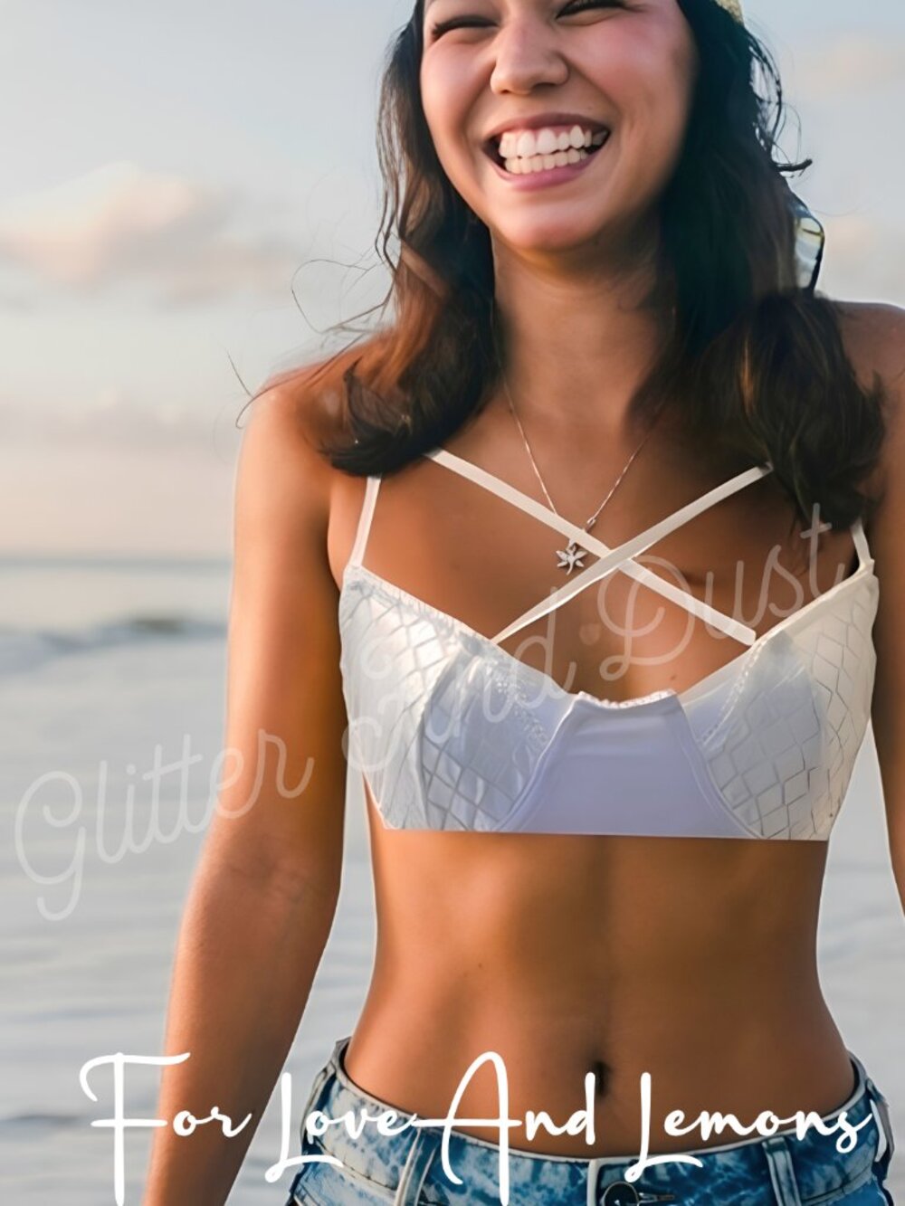 For Love And Lemons Cross Your Heart Diamond Bra